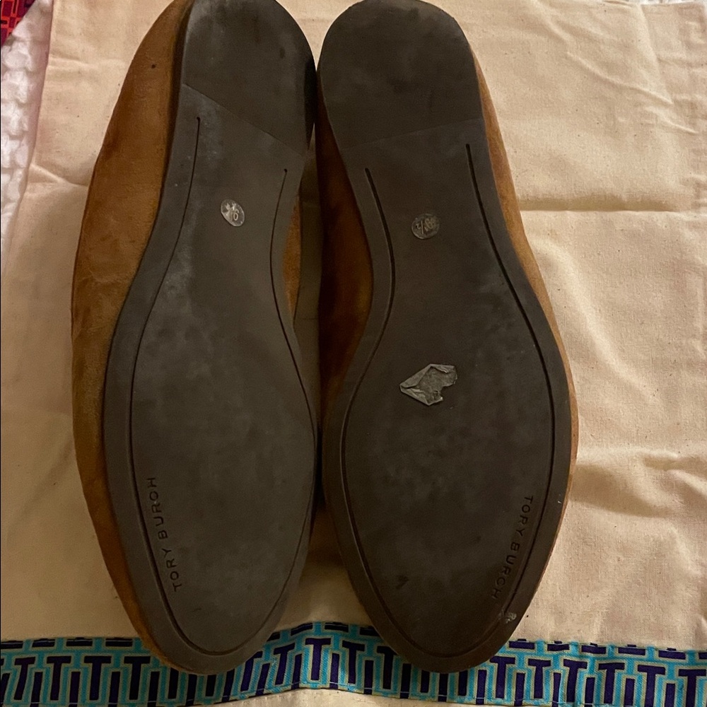 Tory Burch Brown Suede Loafers smoking slipper 9.5 rhum 200 - Picture 14 of 14